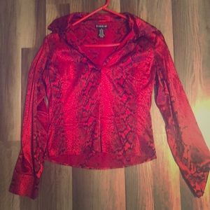 Bebe snake skin blouse